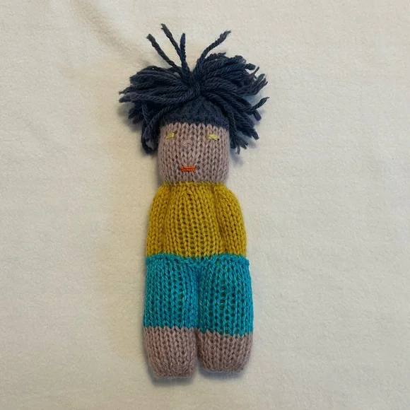 NWOT Hand Knit Color Block Doll Boutique Find - Picture 2 of 5
